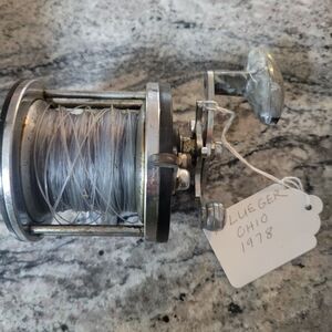 Pflueger Ohio 1978 Saltwater Open Fishing Reel Bakelite Handle Vtg
